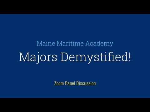 Maine Maritime Academy Majors Demystified