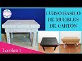 CURSO BÁSICO DE MUEBLES DE CARTÓN - LECCIÓN 1 MATERIALES Y HERRAMIENTAS