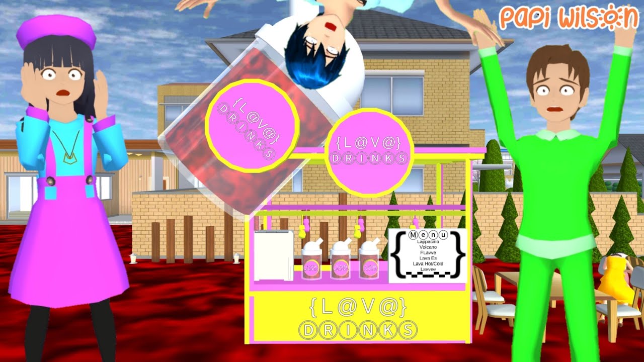 Yuta Mio Minum Lava Drinks Takagi Marah🤣😱🔥 | Sakura School Simulator | Papi Wilson