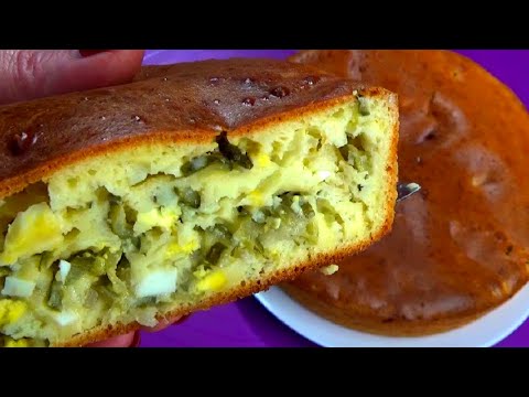 Быстрый пирог с солеными огурцами съели за 5 минут Пирог вкусный, сытный и бюджетный
