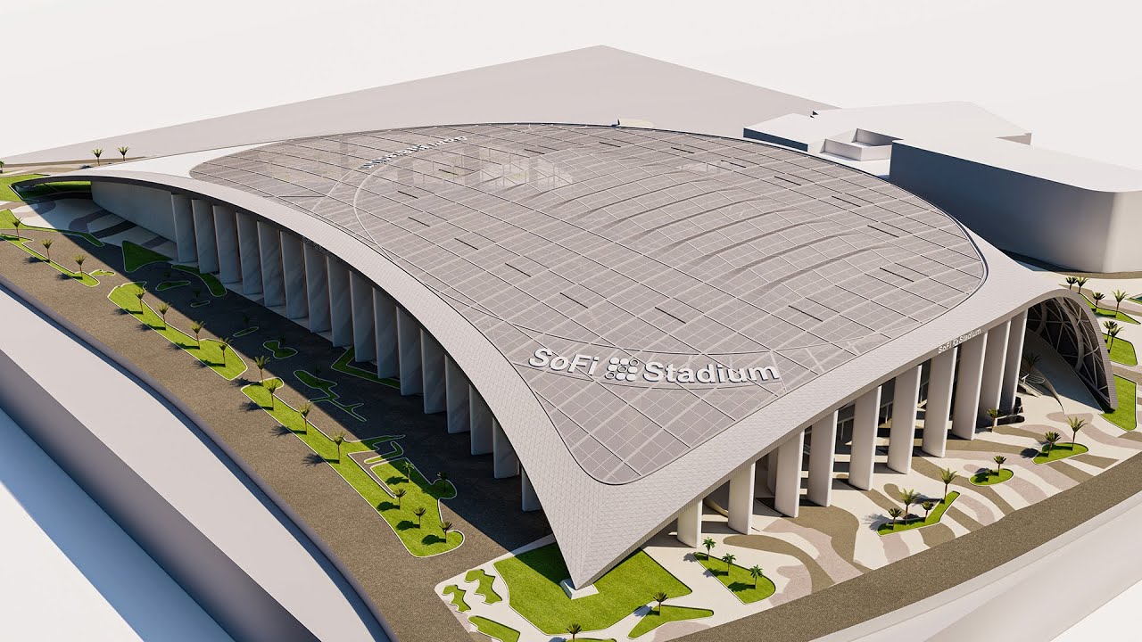 SoFi Stadium 3d model (Aerial view) YouTube