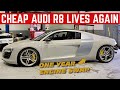 I SWAPPED My Cheap Audi R8 ENGINE In My GARAGE AT HOME *It Only Took A Year*