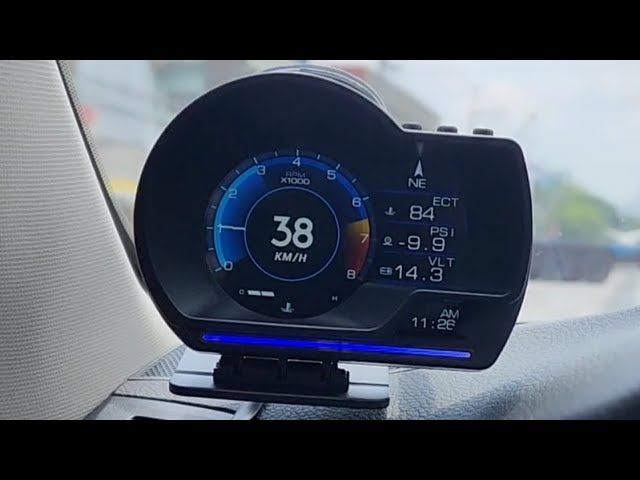 Affichage HUD de voiture, OBDⅡ+GPS Smart Gauge Compteur de vitesse haute  définition Outil de diagnostic de voiture Élimination du code de défaut OBD  Safe Driving Computer Alarme de défaut de survitess