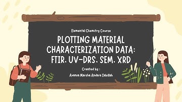 How to Plot Data from Four Material Characterization: FTIR, UV DRS, SEM & XRD
