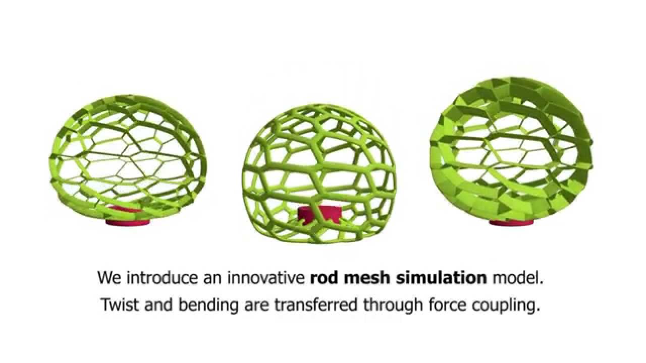Mesh Structure Between Rods Design and Fabrication of Flexible Rod Meshes - YouTube