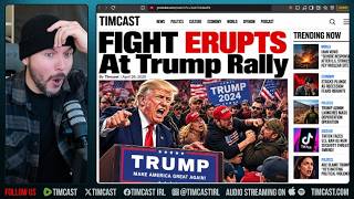 FIGHT! Protester Gets BEAT UP At Trump Rally | Tim Pool