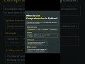 What is List Comprehension in Python #shorts #viral