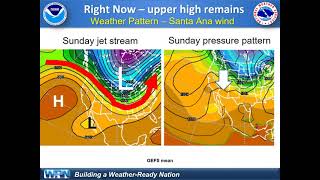 More Santa Ana winds and mild but a shift in weather pattern late next week - NWS San Diego