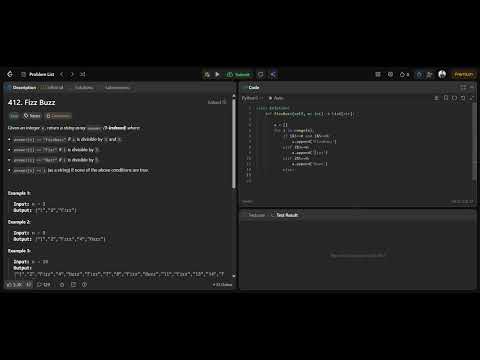 Fizz Buzz Explained in Python | LeetCode Easy Logic Problem | Day 7 – 32/1000 🚀