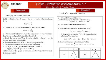 Opdracht eerste trimester – Wiskunde 11e leerjaar nr. 1 | Rationale functies en polynomen