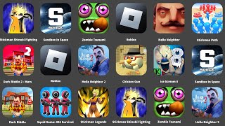 Roblox,Stickman Shinobi Fighting,Sandbox In Space,Hello Neighbor 2,Ice Scream 8,Squid Game: 456