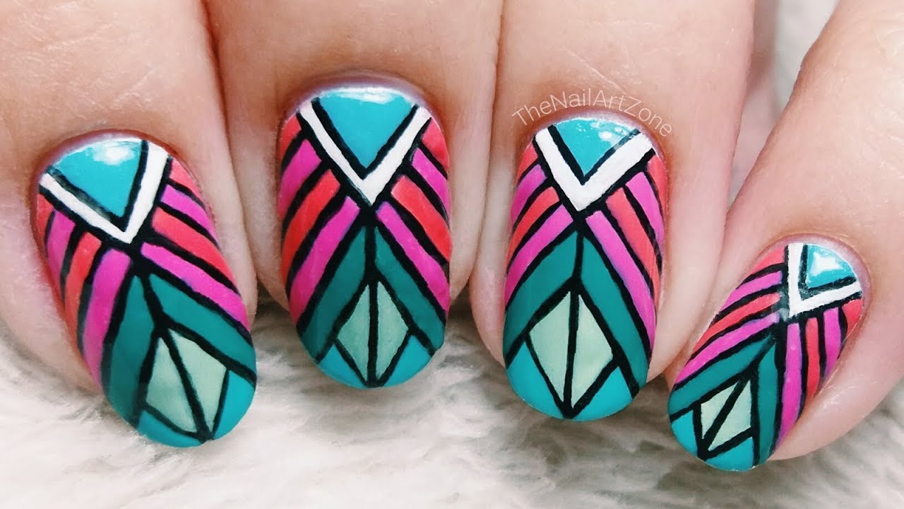 Nail art n°69 | Geometric nails (recreation inspired by @jennsnails)