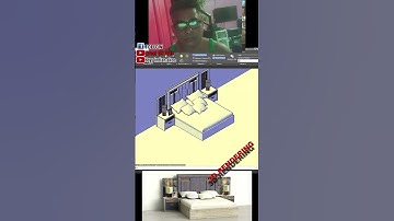 3D RENDERING MODERN BED 😎😎 #3d #cad #bed #beddesign2023