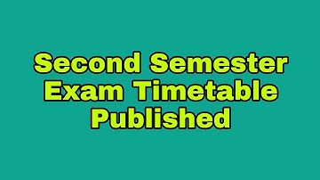 Second Semester Exam Timetable Published | Calicut University | Jobin Kaveri