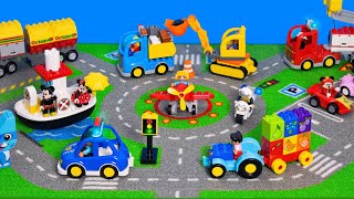 Lego Duplo játékautók - tűzoltó, markoló, traktor, vonat gyerekeknek