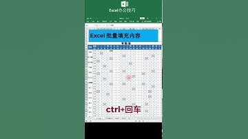 Excel 批量填充內容 職場辦公技巧