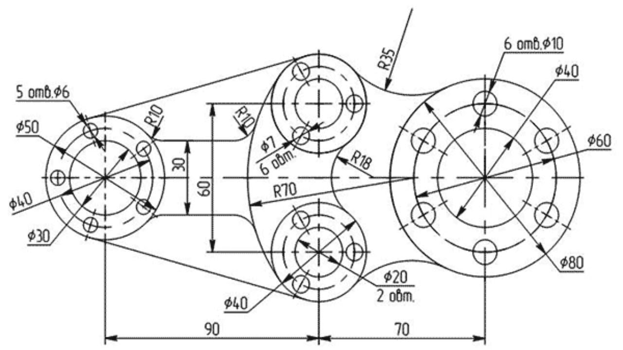 🔵 COMPLEX MECHANICAL PART DRAWING! 😱 in AUTOCAD 2D - YouTube