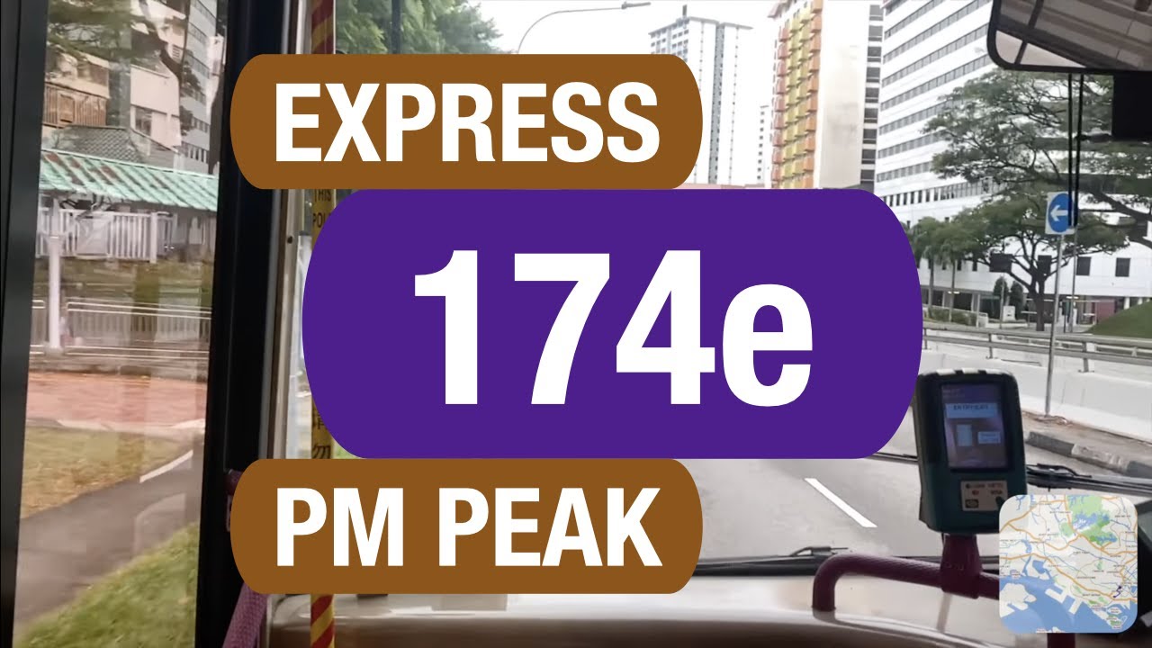 SBS Transit Express 174e (Evening Peak) | Bus Service Route Visual