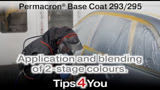 Application and blending of 2-stage coloursPermacron Base Coat 293/295