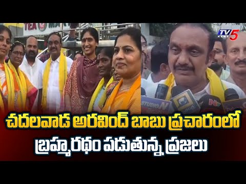 చదలవాడ అరవింద్ బాబు ప్రచారం | TDP MLA Candidate Chadalavada Aravinda Babu Election Campaign | TV5 - TV5NEWS