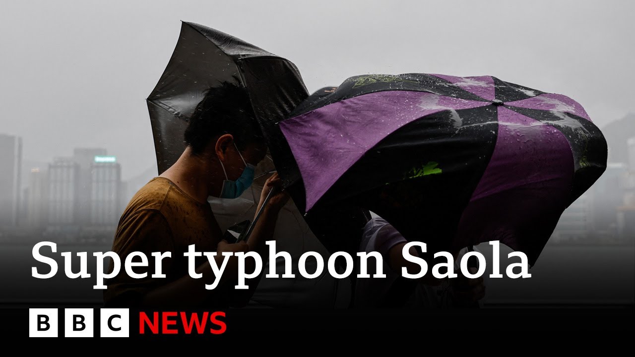Super typhoon Saola moves closer to mainland China – BBC News