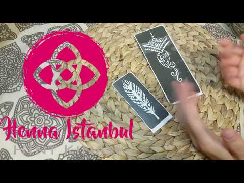 Şablon ile Kına Uygulaması / Henna Aplication with Stencil