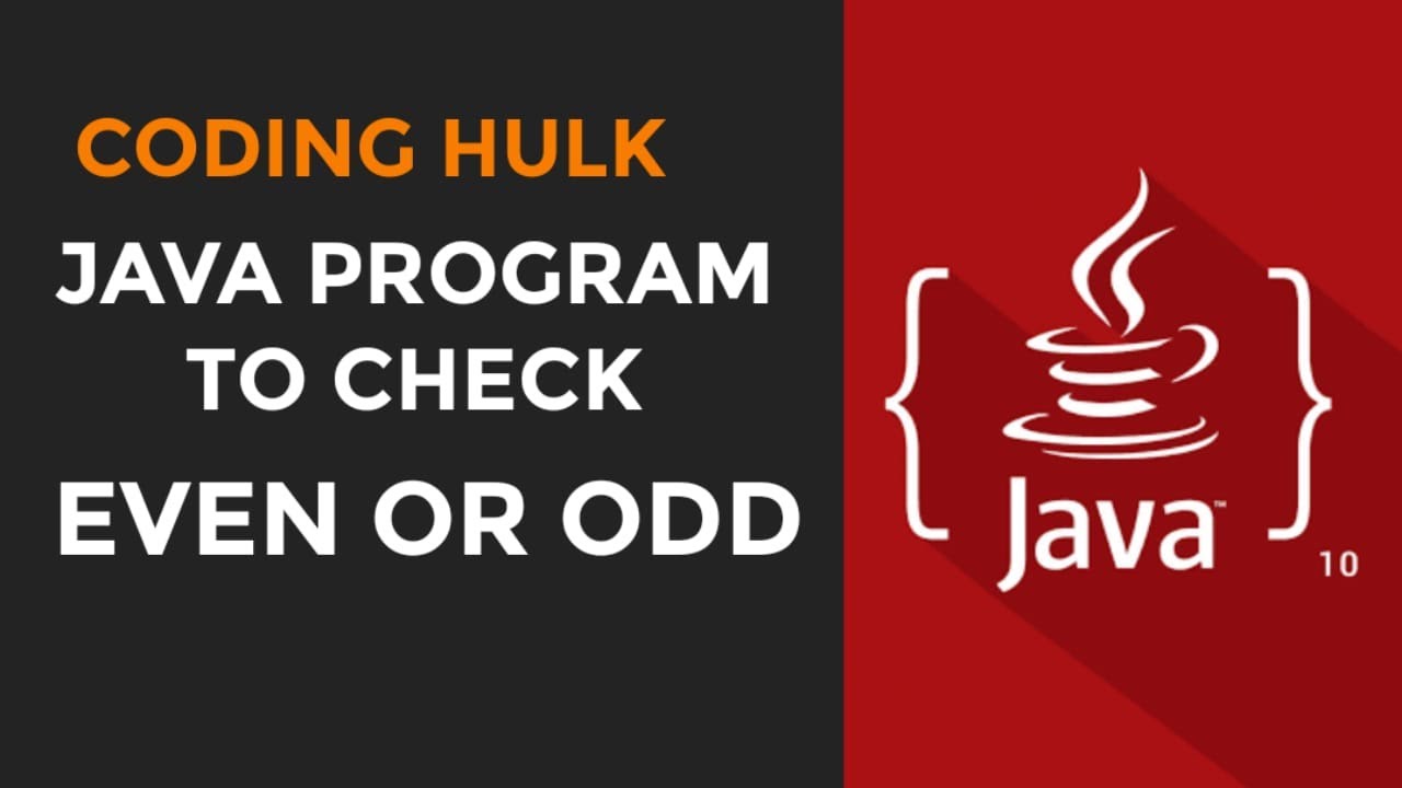java program to check even or odd number - YouTube