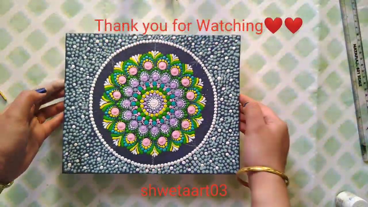 Dot mandala for beginners #10 by shwetaart03-complete video tutorial
