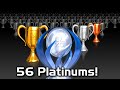 My trophy collection  56 platinums