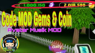 C0de M0D Gems & Coin 100% Work ?? - AVATAR MUSIK MOD cara mod gem & koin screenshot 5