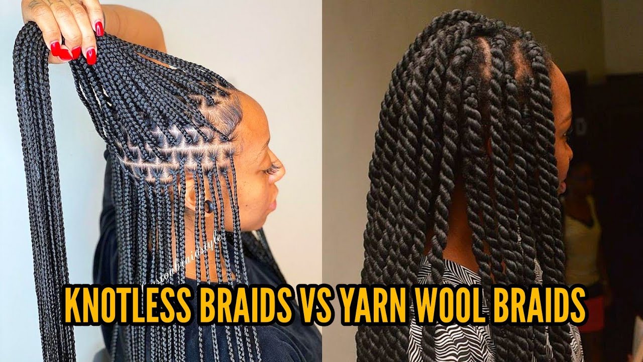 Oh Mine😍 Brazilian wool made knotless braids wow 🤩 How to make Knotless  braids with Brazilian Wool 