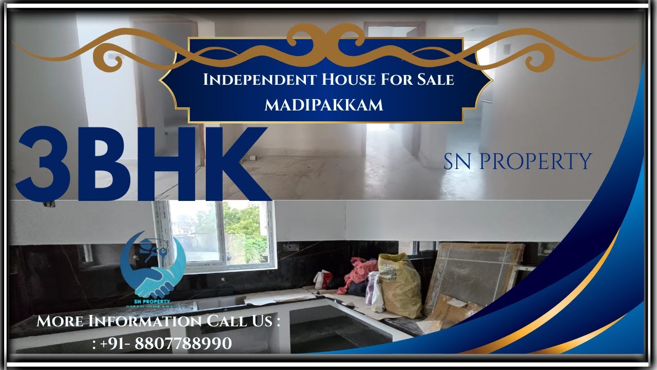Madipakkam LIC Nagar 3BHK Independent House | 2400Sqft Land | 1500Sqft Built-up | 30Ft Rd Lic Nagar