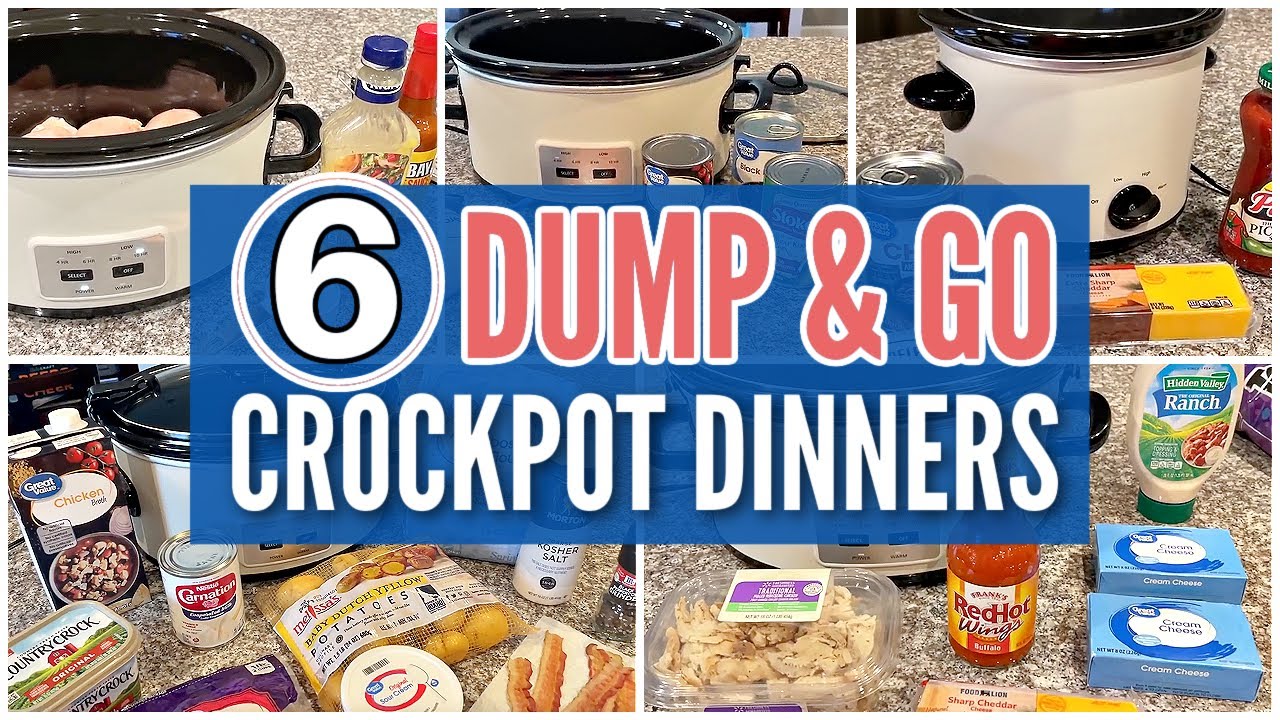 6 UNBELIEVABLE Dump & Go CROCKPOT Dinners that are SIMPLE and AMAZING! 