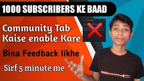 How to enable community tab after 1000 subscribers || enable community tab || grow youtube channel