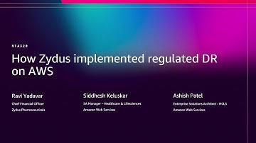 AWS re:Invent 2025 - How Zydus implemented regulated DR on AWS (NTA320)
