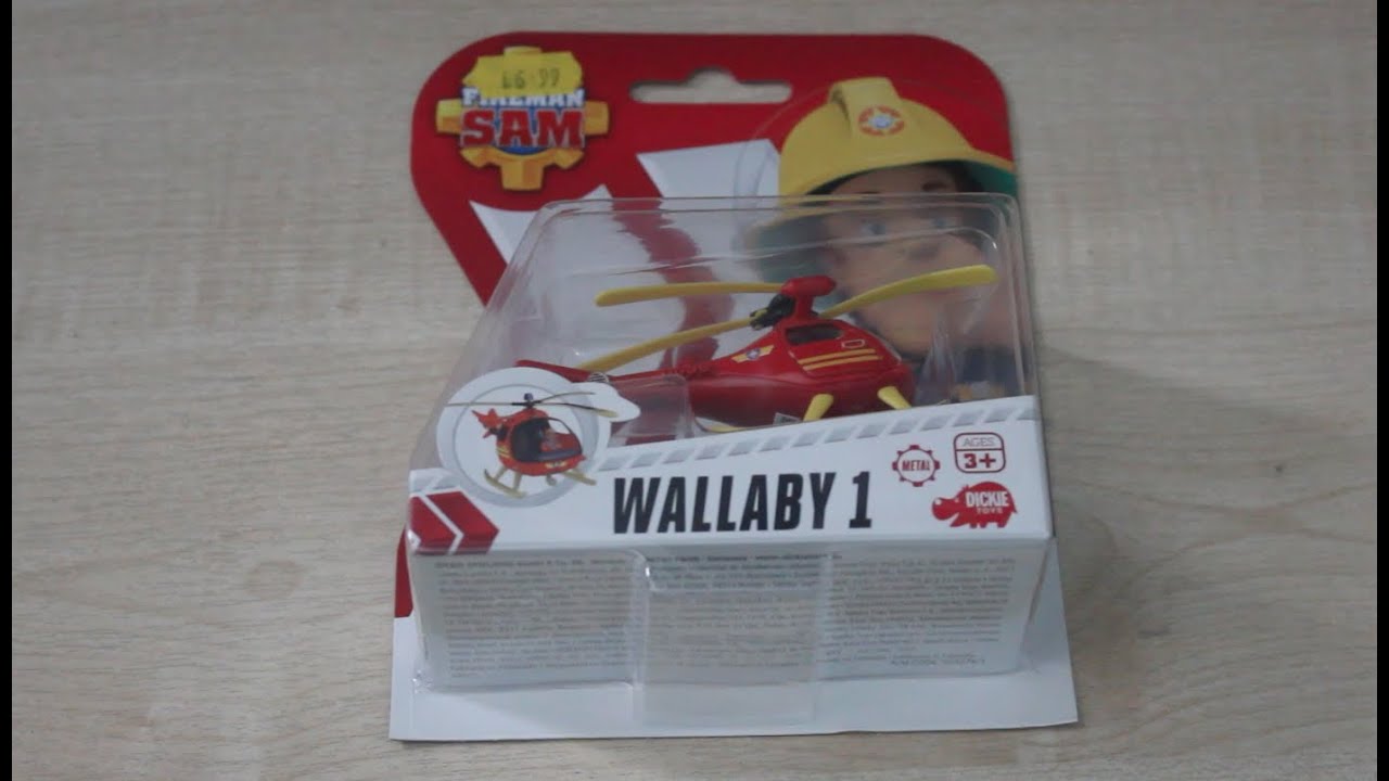 HD Fireman Sam, Diecast Wallaby 1, 2015 Dickie Toys Model Review - YouTube