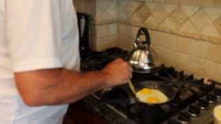 How to flip an egg.