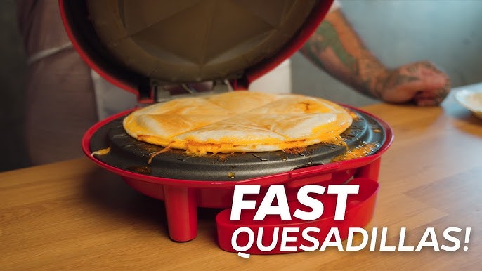 George Foreman Electric Quesadilla Maker RED GFQ001 10 Inch Tested Working