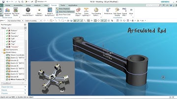 Unigraphics NX /Design of Radial Engine Assembly / Design of Articulated Rod / Piston Head