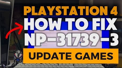 How To Fix PS4 NP-31739-3 Update File Games And Application