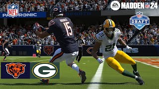 Madden 24 Rome Odunze Bears vs Edgerrin Cooper Packers (Madden 25 Updated Roster) 2024 Sim Game Play