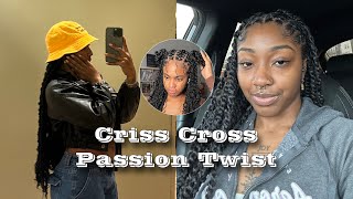PASSION TWIST W CRISS CROSS ON NATURAL HAIR