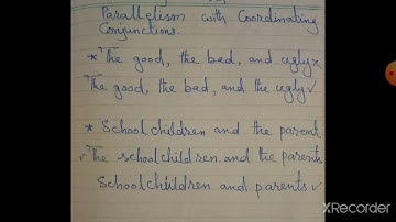 Parallelism with coordinating conjunctions. Useful for CSS sentences correction.