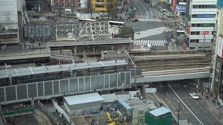 JR渋谷駅埼京線ホーム移設工事の建設状況（2020年3月7日）