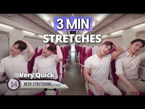3MIN SEATED <strong>EASY</strong> TRAIN STRETCHES l 앉자마자 따라하는 3분 스트레칭 (기차에서 전신 몸풀기) l Allblanc <strong>TV</strong>