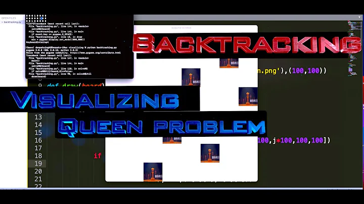Backtracking Algorithm | Visualizing  Queen Problem using python /pygame
