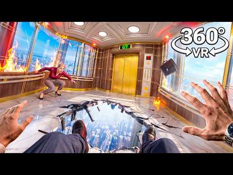 360° VR - YOU'RE in a FALLING ELEVATOR!