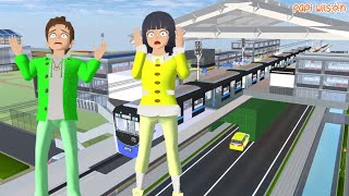 Yuta Tersesat Di MRT Gara-Gara Buang Sampah🤣😱🚝 | Sakura School Simulator | Papi Wilson
