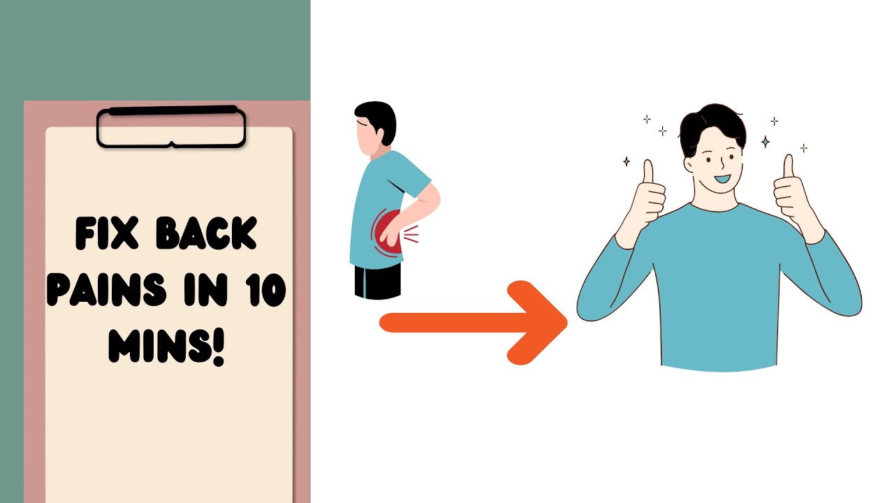 How to fix back pains with these stretch exercises in 10 mins YouTube