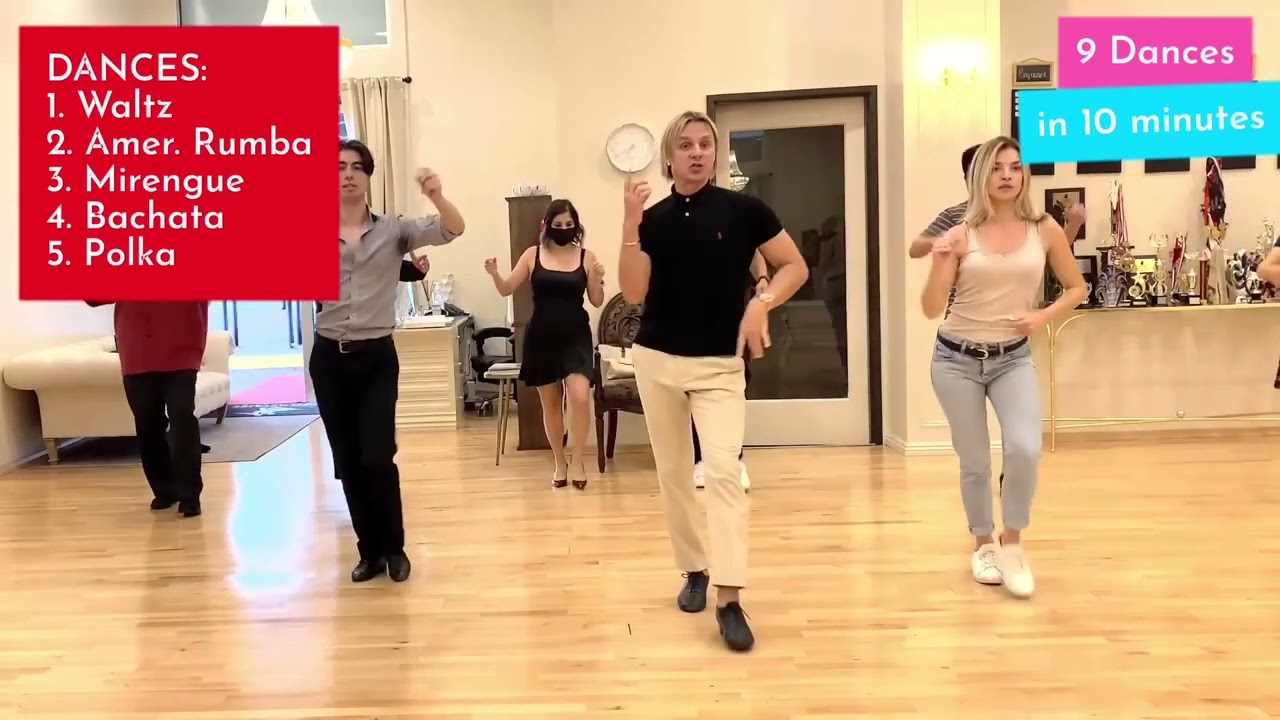 9 Dances in 10 Minutes - Ballroom Dancing For Beginners